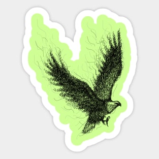 Flying Eagle Doodle Sticker